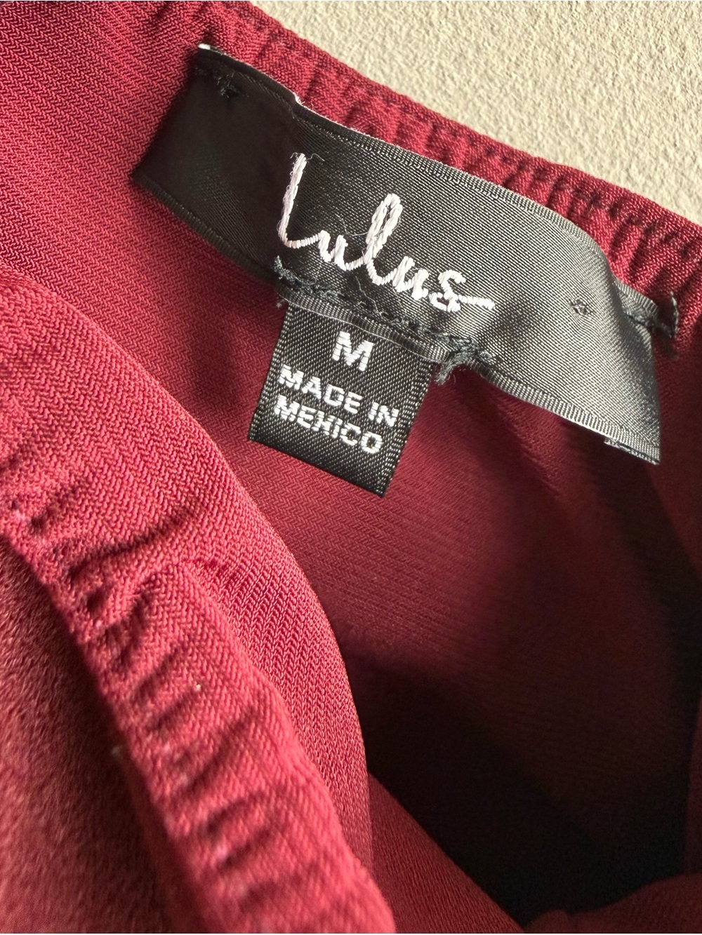 LULU's Wine One-Shoulder Cutout Maxi Dress Size Medium - Picture 6 of 6